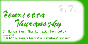 henrietta thuranszky business card